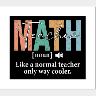 Funny Math Teacher Definition Posters and Art